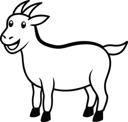 vector illustration of a goat