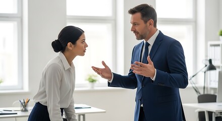 Business Colleagues Having a Serious Conversation in Office