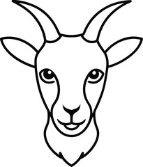 vector illustration of a goat