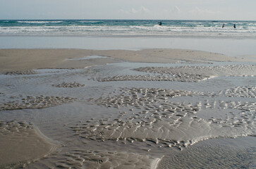 Ireland, footprints on the beach