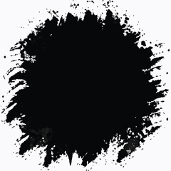 Bold ink blot with splatter effect for modern design projects and backgrounds