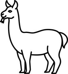 Obraz premium vector illustration of a cartoon giraffe