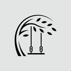 Serene Swing Underneath a Tree Nature's Gentle Embrace