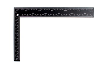 The corner ruler lies on a white background.