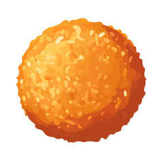Arancini, flat style 2D vector image, isolated on a white background