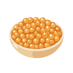 2D flat vector illustration of a Caviar in icon style, isolated on white background