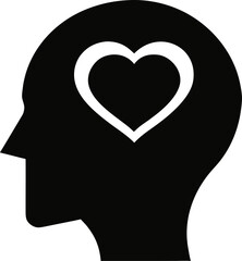 Meditation and Mental Growth Silhouette Icon