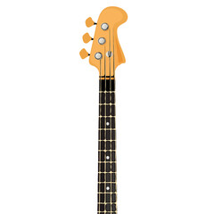 2D flat vector illustration of a Bass Guitar Neck in icon style, isolated on white background