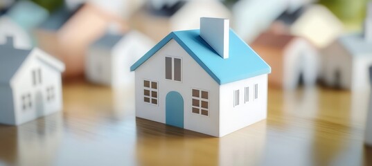 Vibrant Real Estate Market Colorful Properties Standing Out Among Uniform Buildings Today