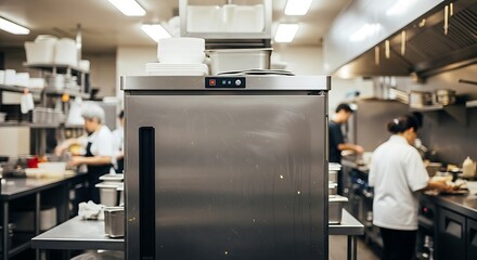 Commercial Kitchen Chefs at Work in a Busy Restaurant