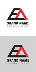 EA letter logo design images icon vector stock template