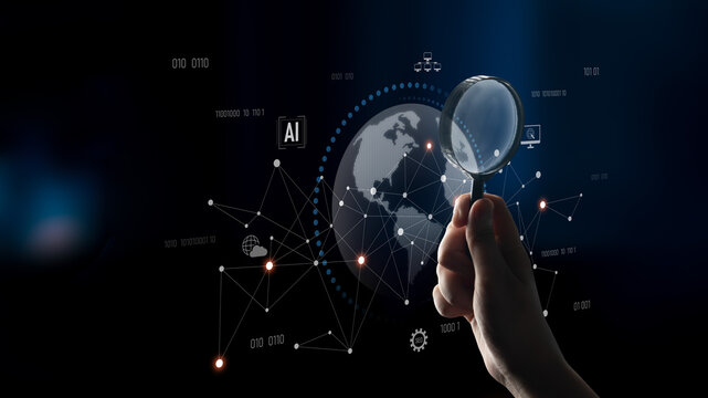 Global AI network showing connection between AI, global, and network elements across the digital world and data infrastructure Latch - Powered by Adobe