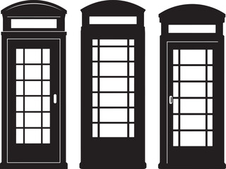 British Telephone Box Silhouette vector illustration