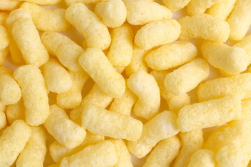 Texture of yellow sweet corn sticks.