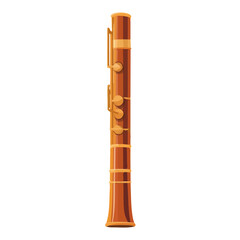Bassoon Reed, flat style 2D vector image, isolated on a white background