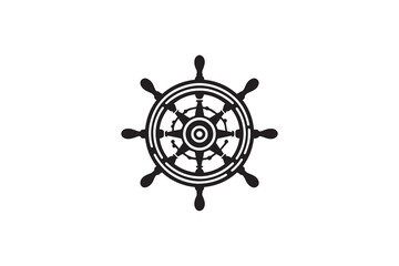 A helm silhouette with a simple, understated design set against a white background Simple