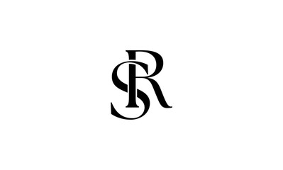 RS initial letters, monogram logo