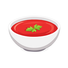 2D flat vector illustration of a Borscht in icon style, isolated on white background
