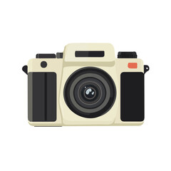 Flat 2D Action Camera illustration, vector graphic in icon style, on white background