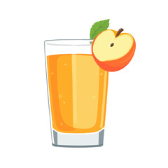 2D flat vector illustration of a Apple Cider in icon style, isolated on white background