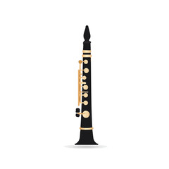 2D flat vector illustration of a Clarinet Ligature in icon style, isolated on white background