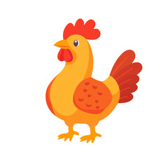 Cacciatore Chicken, flat style 2D vector image, isolated on a white background
