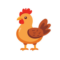 Flat 2D Cacciatore Chicken illustration, vector graphic in icon style, on white background