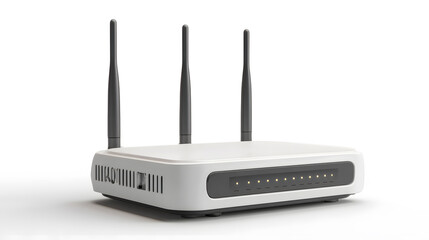 Modern Wi-Fi Router with Signal Lights for Technology Concepts