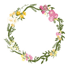 wreath of flowers transparent