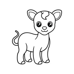 baby animal cute line art 