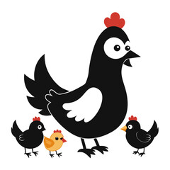 Dynamic Black Bird Silhouettes in Flight Pattern for Nature Art