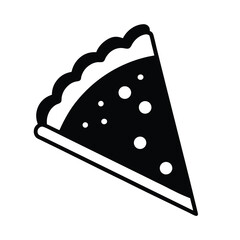 black pizza silhouette drawing