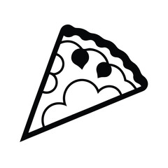 black pizza silhouette drawing