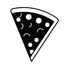 black pizza silhouette drawing