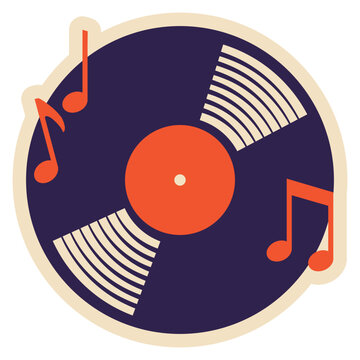 Vinyl Record Music Notes