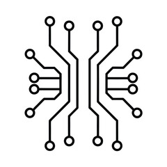 circuit component line art vector