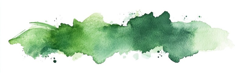 Abstract watercolor wash in shades of green (2)