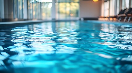 Indoor Pool with Calm Water, and Relaxation.