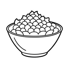corn flakes line art vector illustration