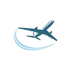 Airplane taking off with