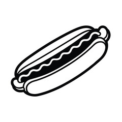 hot dog silhouette vector design