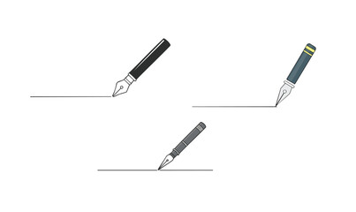 Fountain pens writing