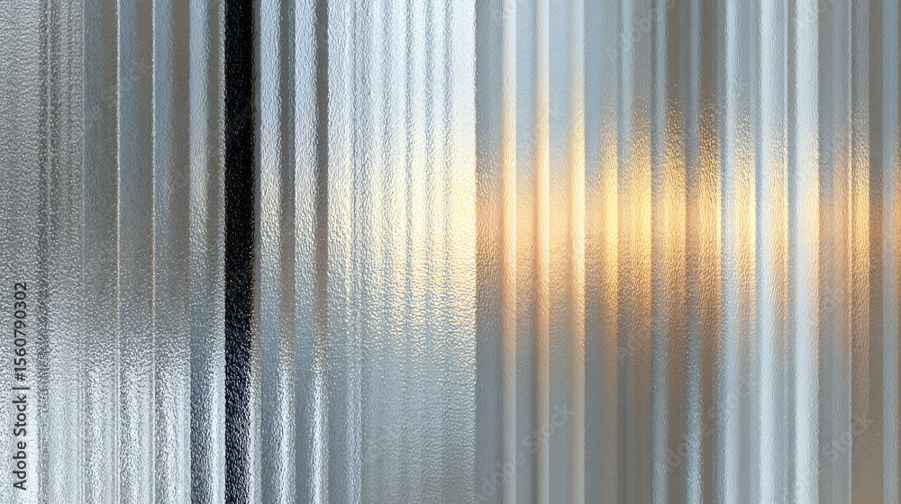 Fototapete abstract metallic background with vertical silver light strips. modern technology pattern for digita