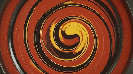 Swirling paint colors in a circular pattern