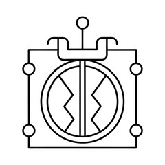 timer circuit line art design