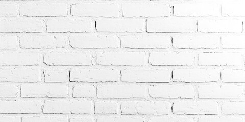 Obraz premium A close-up view of a white brick wall. The texture of the bricks is clearly visible, showing the mortar lines and slight variations in the surface. 