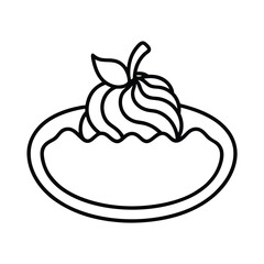 apple pie vector illustration