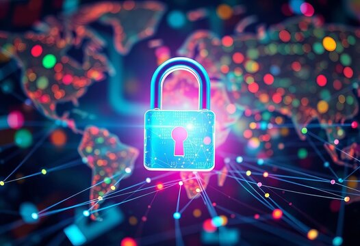 Global network security interface with padlock encryption,  technology,  secure data