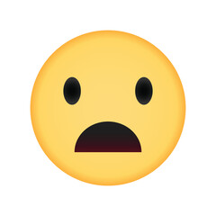 Shocked face emoji with wide open mouth