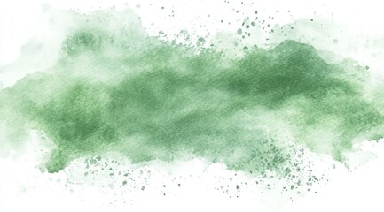 Abstract watercolor wash in muted green tones
